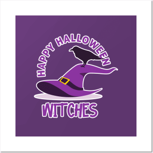 Happy halloween witches Posters and Art